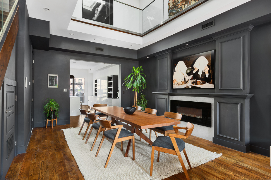 Throopkin Kollection — 285 Kosciuszko dining room with fireplace